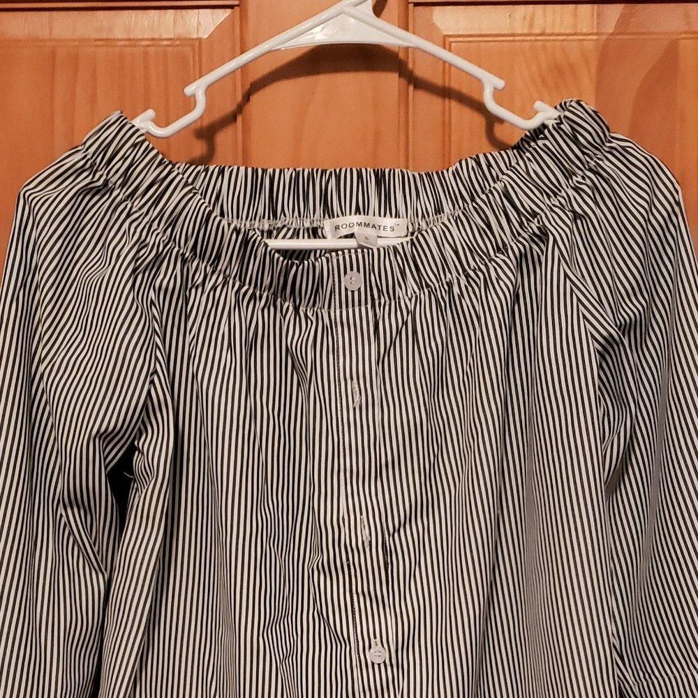 Pinstripe Top - SM (Roomates)